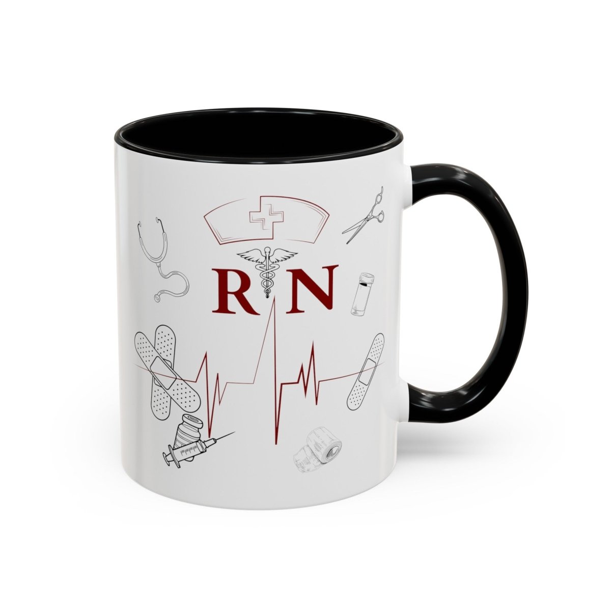 NURSE RN (1), Accent Mug