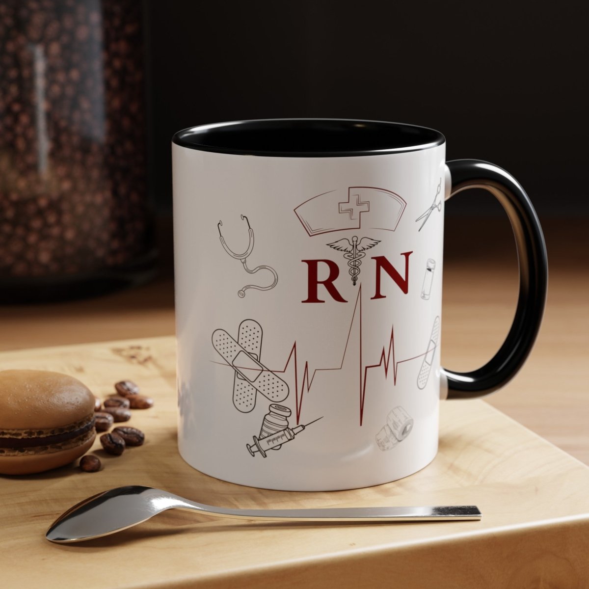 NURSE RN (1), Accent Mug