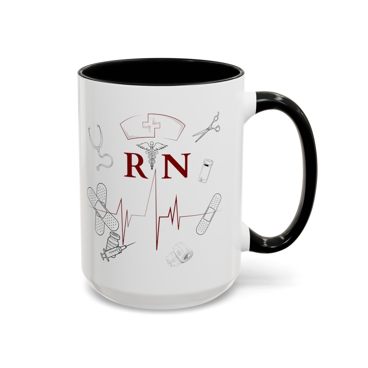 NURSE RN (1), Accent Mug