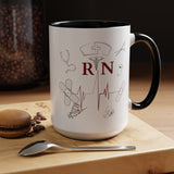 NURSE RN (1), Accent Mug
